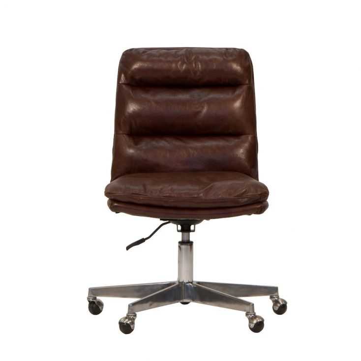 Aviator Brown Leather Brown Office Desk Chair - Cool - Designer - UK