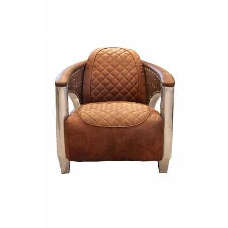 Aviator Tan Leather Armchair Sofas and Armchairs Smithers of Stamford £1,500.00 