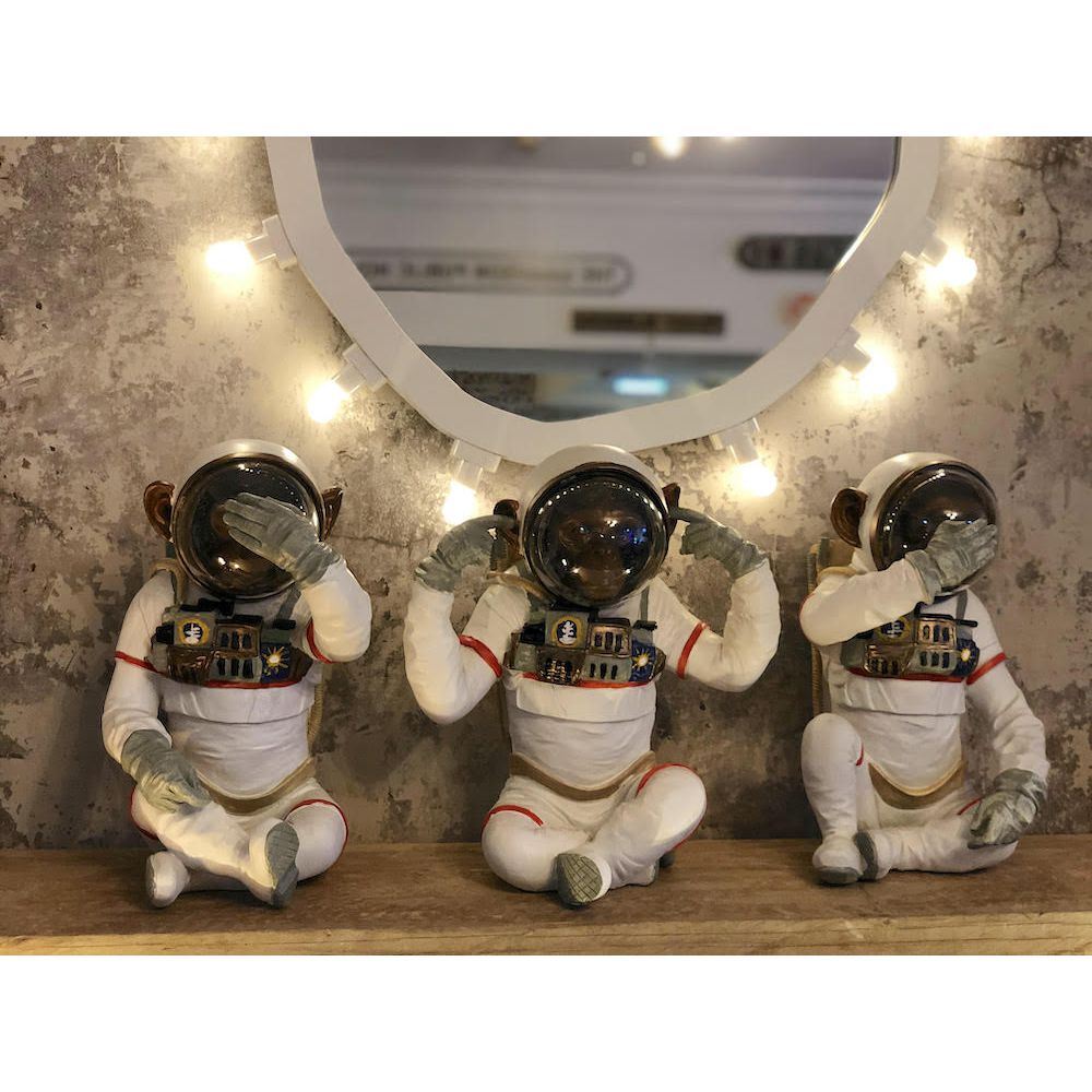 Spaceman Gifts - Astronaut SPACE MONKEYS - SEE NO EVIL - Hear - Speak