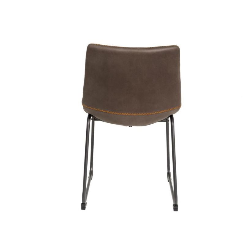 High End Retro Moleskin Dining Chairs In Brown Or Cream • UK, US & Canada