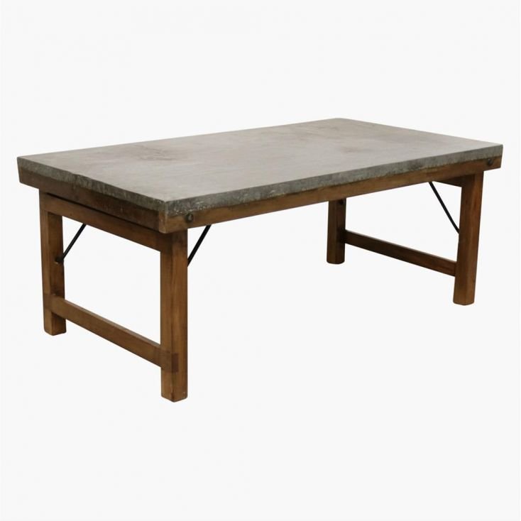 Zinc Top Coffee Table   Zinc Top Coffee Table 