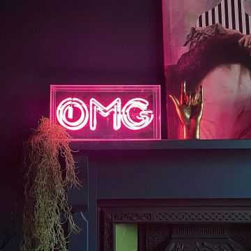 OMG Pink Neon, Wall Light Sign