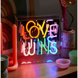 Love Wins' Glass Neon Sign