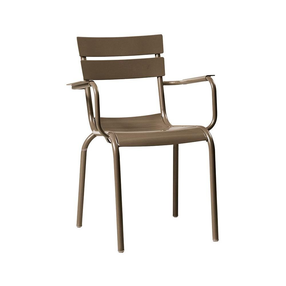 Grey Cafe Style Stackable Outdoor Chairs For Strong Commercial Use