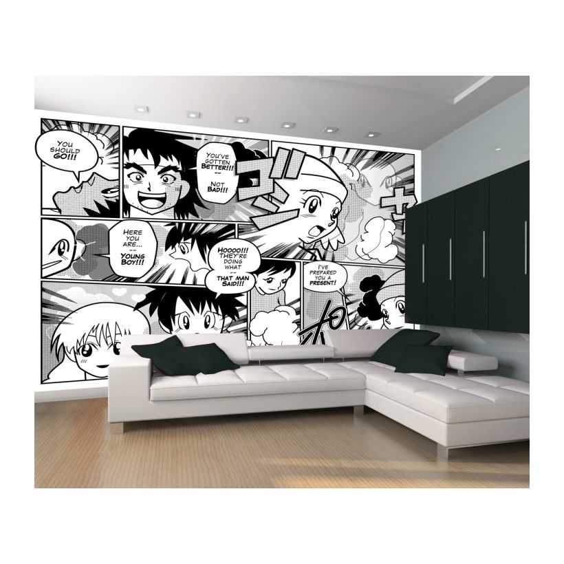 Anime Manga Characters Woven Self-Adhesive Removable Wallpaper Modern -  Decalz.co