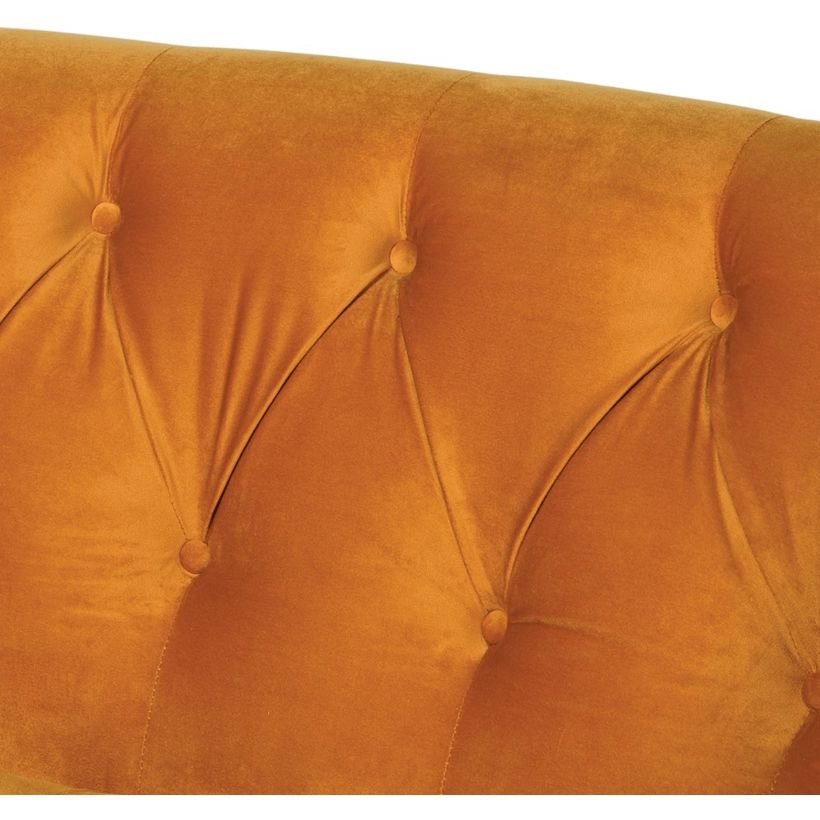 Mustard Yellow Velvet 2 Seater Sofa Vintage Cocktail Style • online ...