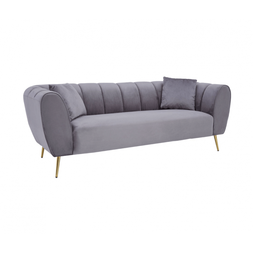 Velvet Sofa Grey for Living Room, Office or Commercial • online store ...