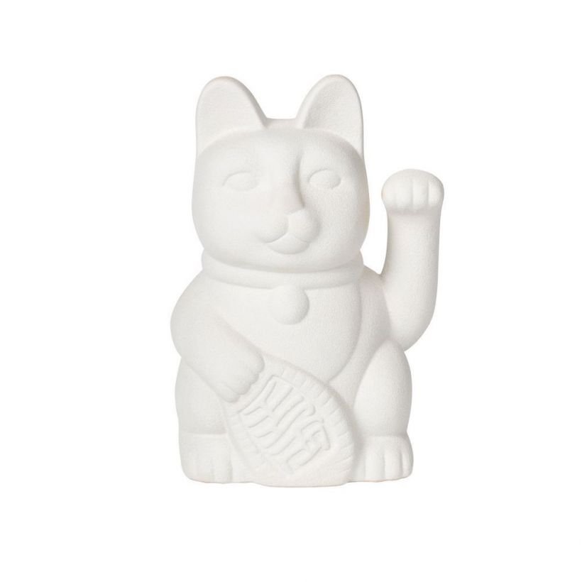 Lucky Cat Vase in White - Smithers of Stamford