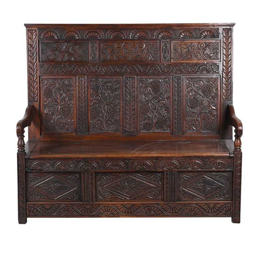 即出荷】 19世紀Carved Rosewood Bench Settle その他 - www ...