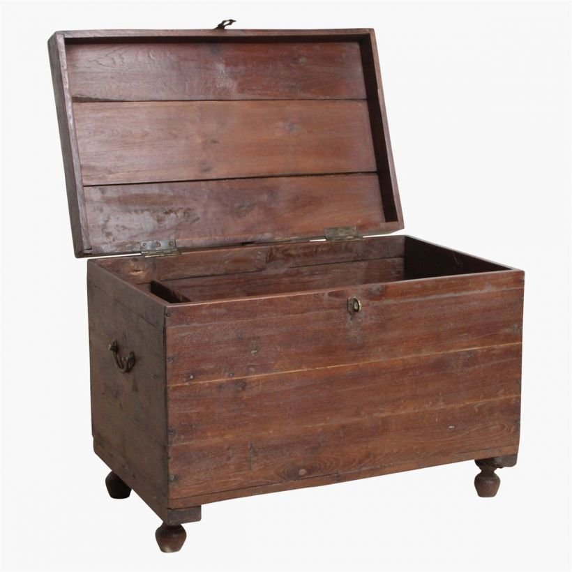 Rustic wooden on sale chest trunk