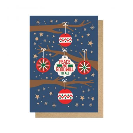 Peace and Goodwill to All Christmas Card Congratulations  £3.00 