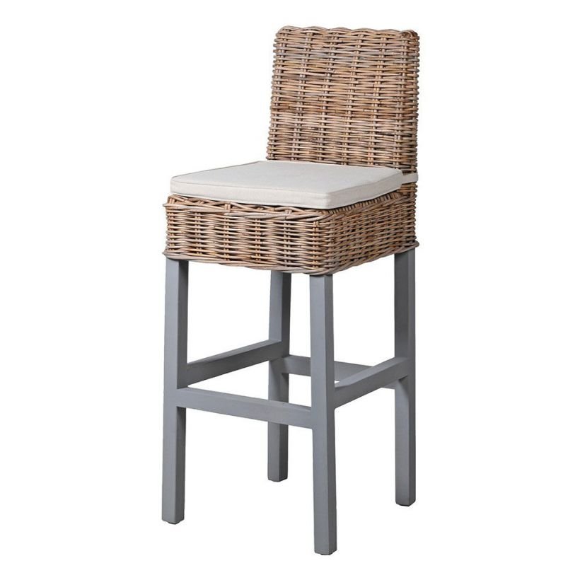 Grey rattan 2024 bar stools