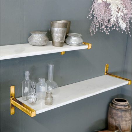 Marble Wall Shelf with Gold Brackets This And That Smithers of Stamford £175.00 Store UK, US, EU, AE,BE,CA,DK,FR,DE,IE,IT,MT,...