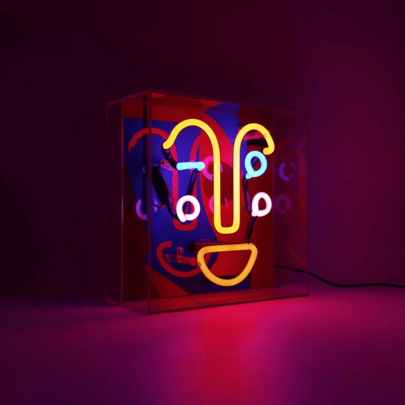 Memphis Face Neon Box Sign Retro Ornaments Locomocean Â£159.00 Store UK, US, EU, AE,BE,CA,DK,FR,DE,IE,IT,MT,NL,NO,ES,SEMemphis...