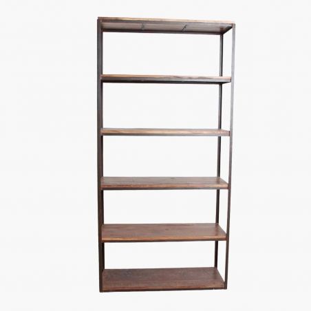 Factory Tall Iron Rack with Wooden Shelves Reclaimed Wood Furniture Smithers of Stamford £950.00 Store UK, US, EU, AE,BE,CA,D...