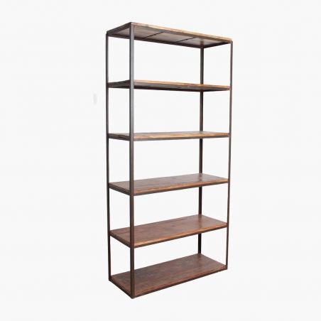 Factory Tall Iron Rack with Wooden Shelves Reclaimed Wood Furniture Smithers of Stamford Â£950.00 Store UK, US, EU, AE,BE,CA,D...