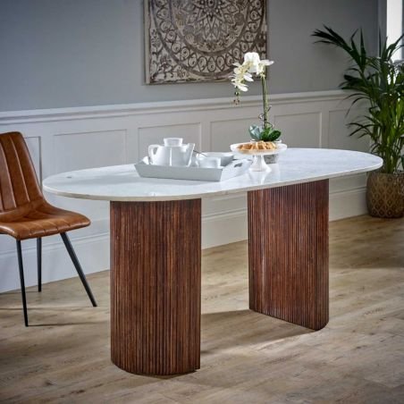 Lotus Marble and Wood Dining Table Furniture Smithers of Stamford £950.00 Store UK, US, EU, AE,BE,CA,DK,FR,DE,IE,IT,MT,NL,NO,...