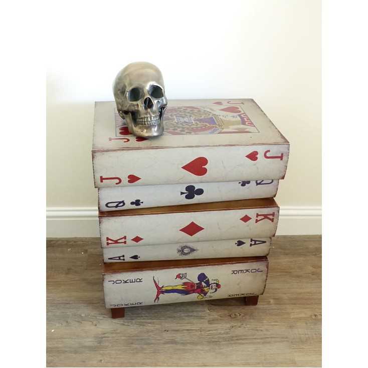 Gambling Playing Cards Ace Nightstand Bedside Table Chest of Drawers