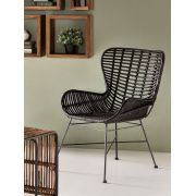 Rattan Armchair in Natural or Black