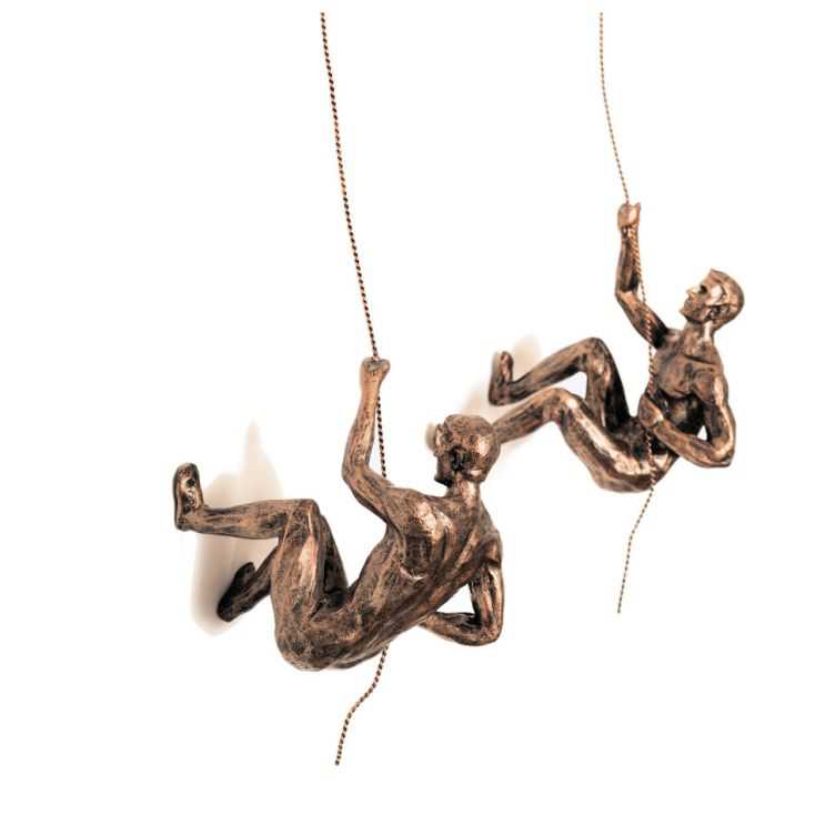 Climbing Man Wall Sculpture for sale, Black or Gold
